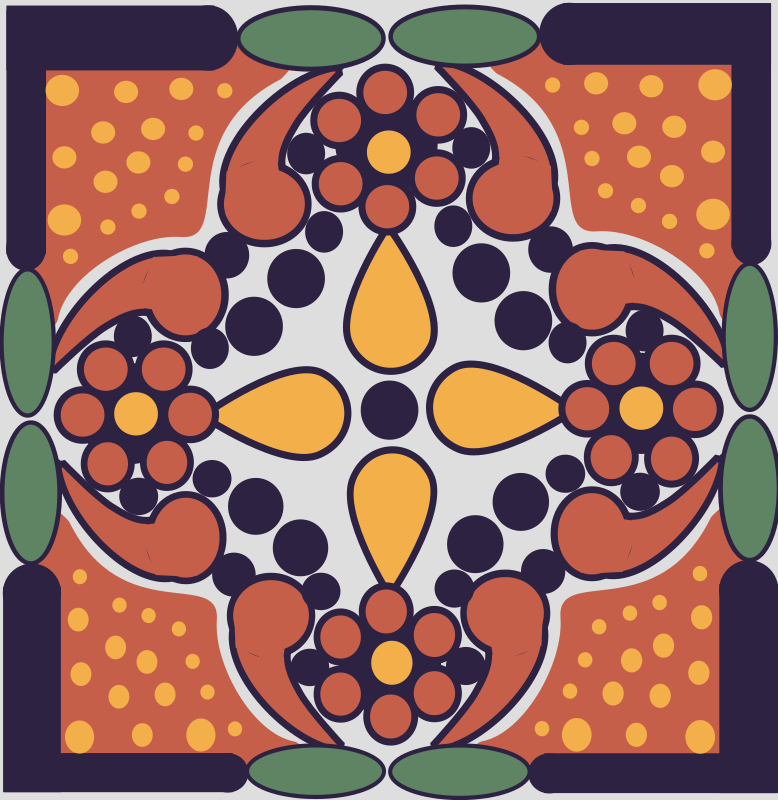 Mexican Tile Pattern - A