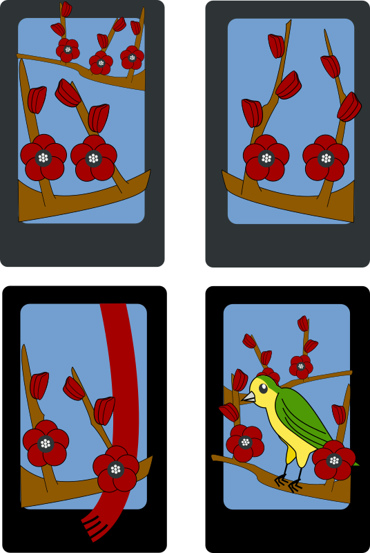 Hanafuda Ume (February)