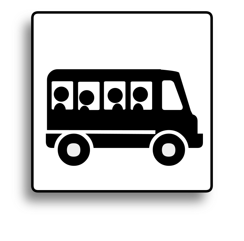 Bus Icon for use with signs or buttons