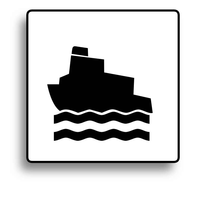 Ferry Icon for use with signs or buttons