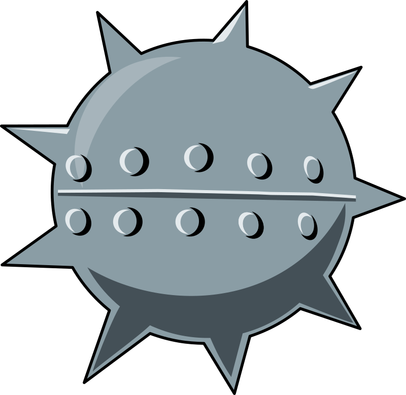 cartoon sea mine