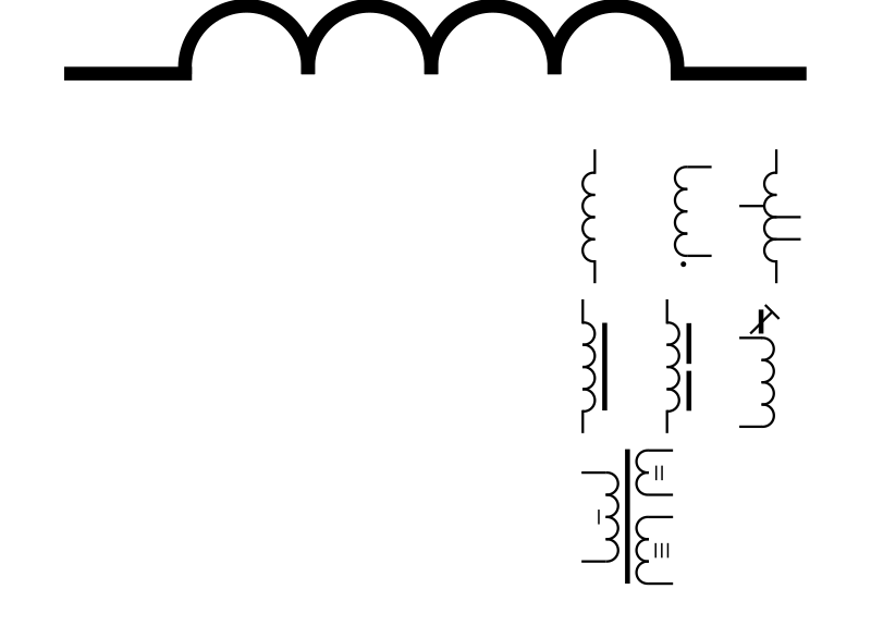 iron core inductor symbol