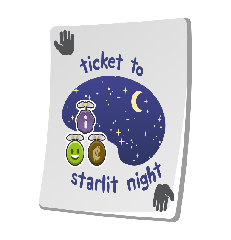 Misc Paradise Ticket Starlit Night