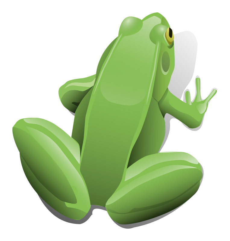 Green sitting frog