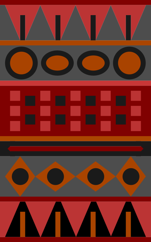 Red Aztec Pattern