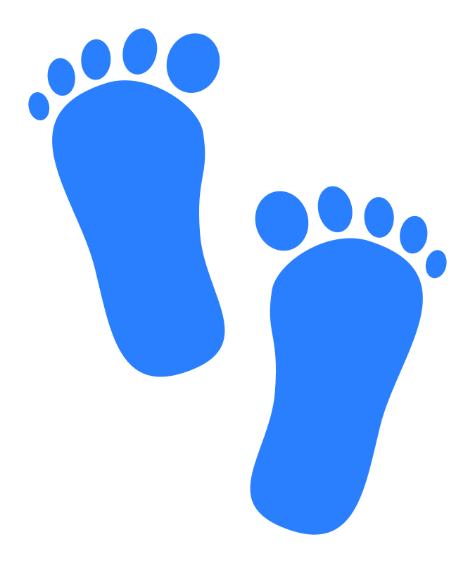 blue footprint