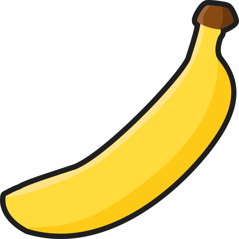 Simple Banana (Outlined)