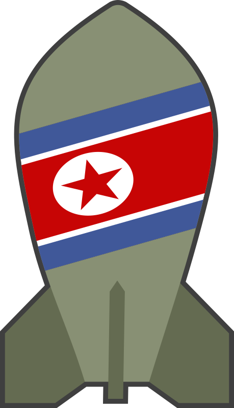 Simple Cartoon North Korea Bomb