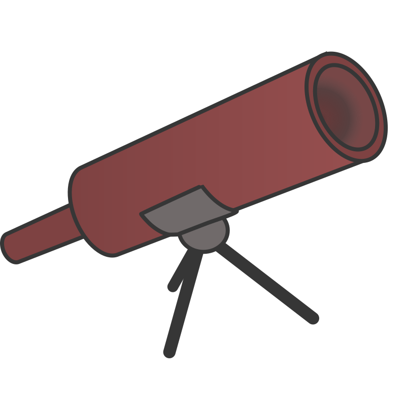 Simple braun cartoony telescope
