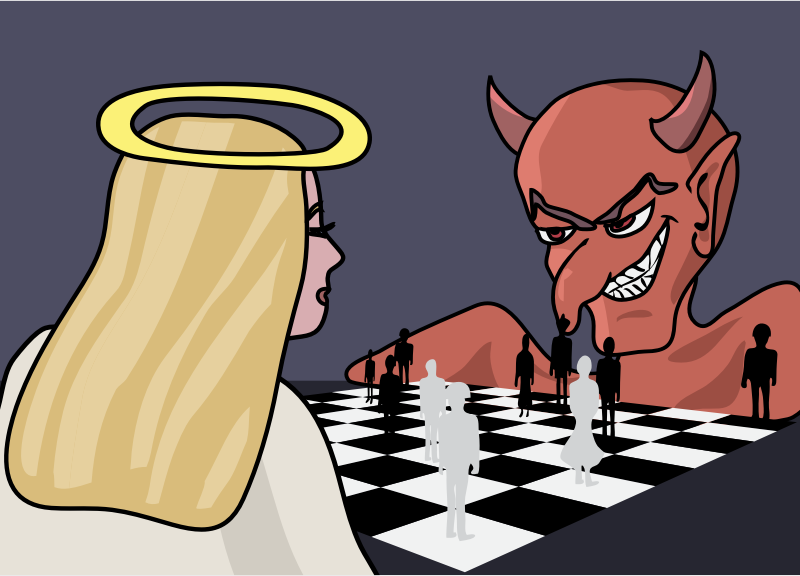 demon vs angel chess game