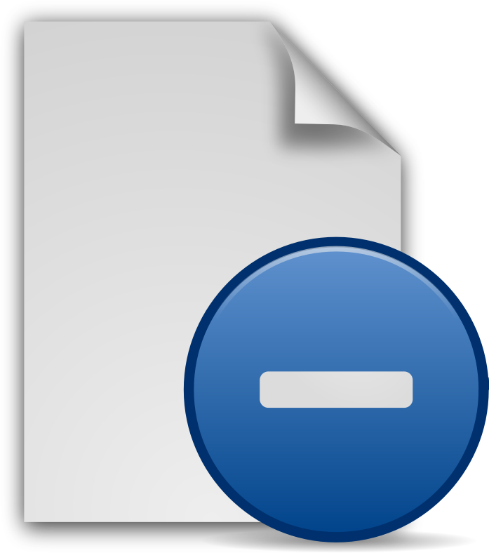 Minus Document Icon