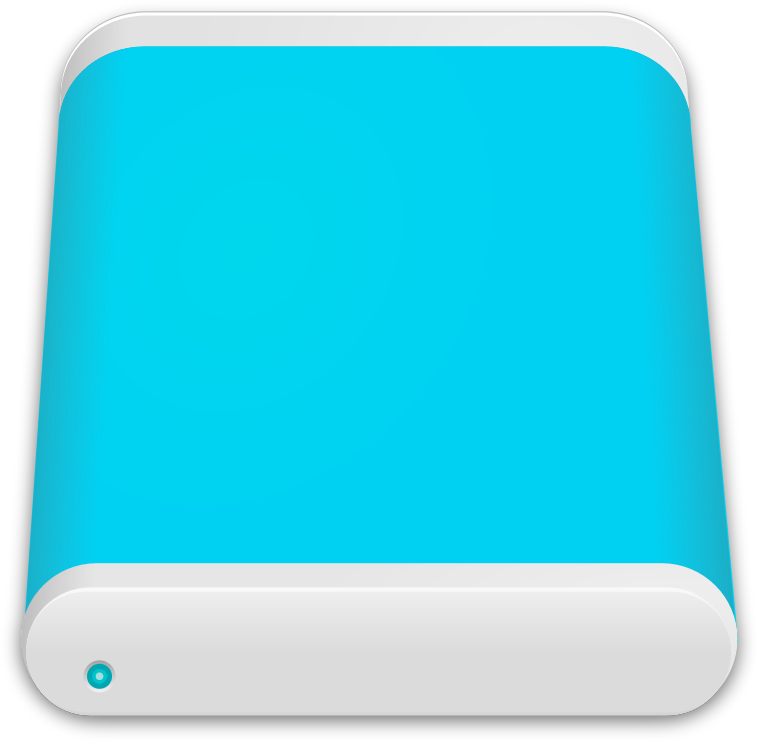 harddisk drive cyan