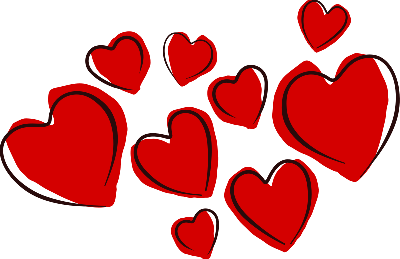 Red Hearts - Openclipart