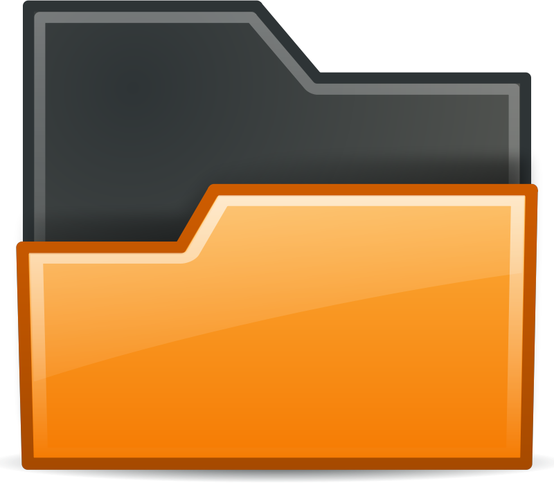 folder orange open