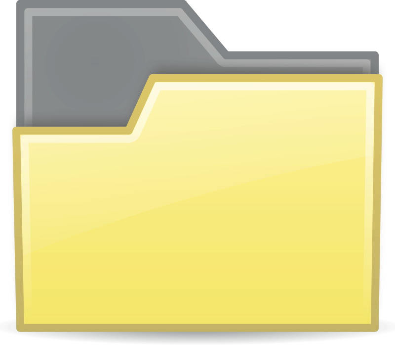 folder yellow semitransparent