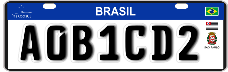 Mercosul Plate