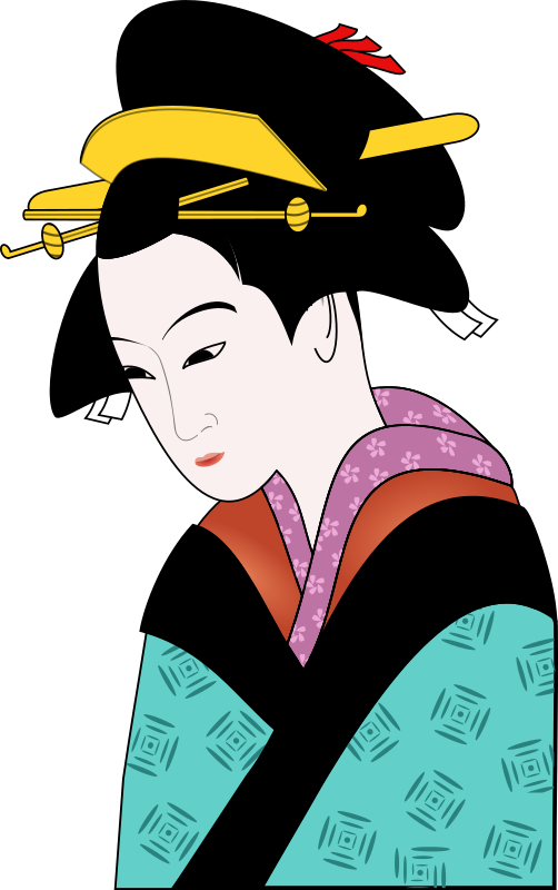 Woman in Kimono Simpler