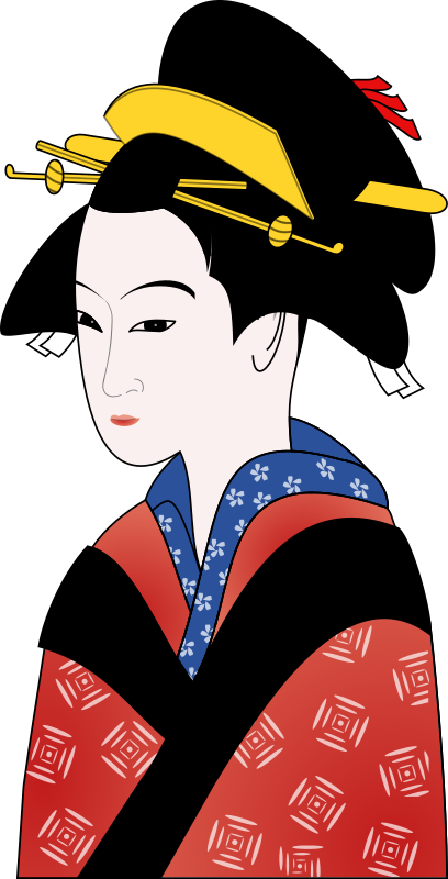 Woman in Kimono Simpler