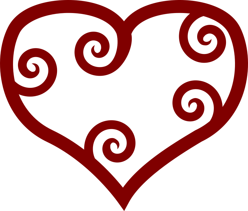 Valentine Red Maori Heart