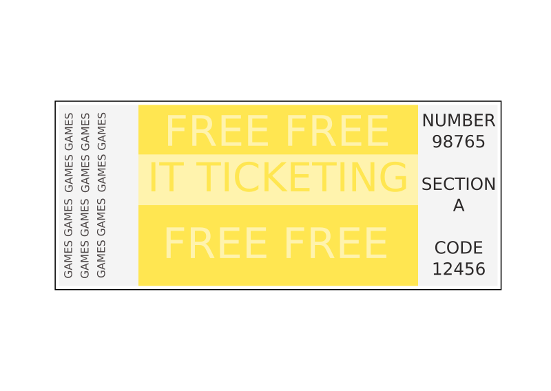 ticket without fonts