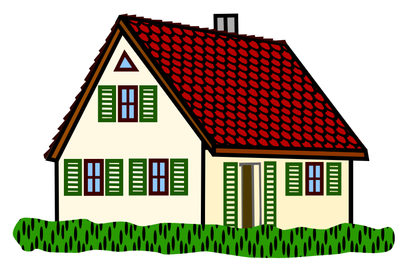 house roof outline clipart image