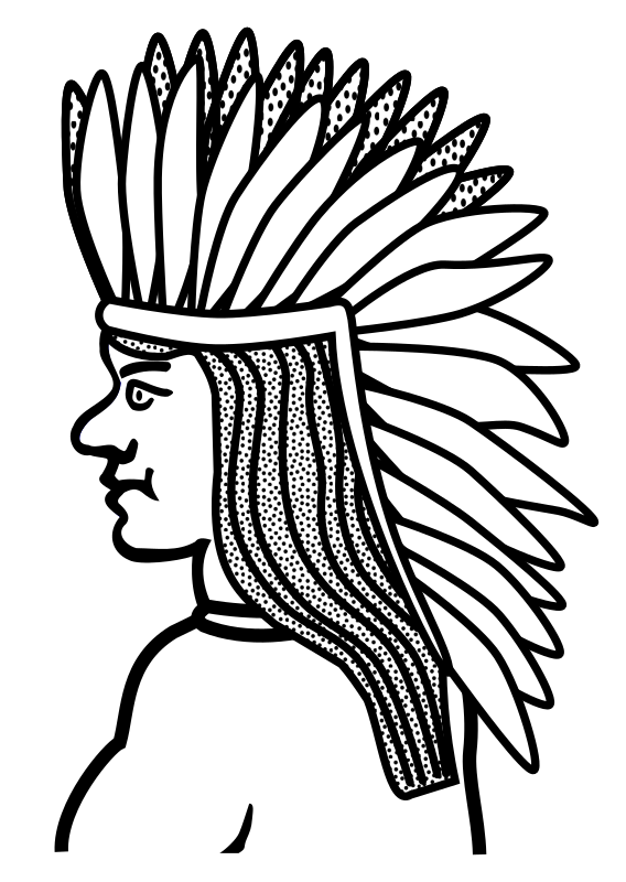 native american - lineart