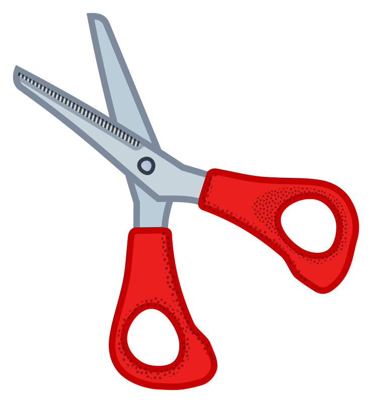 Clip Art: Scissors 1 Open Color I