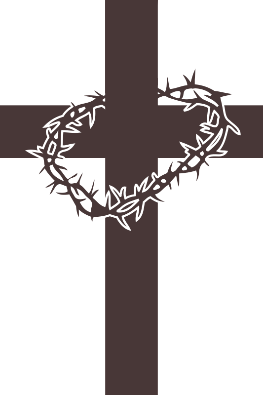 Cross and thorns icon