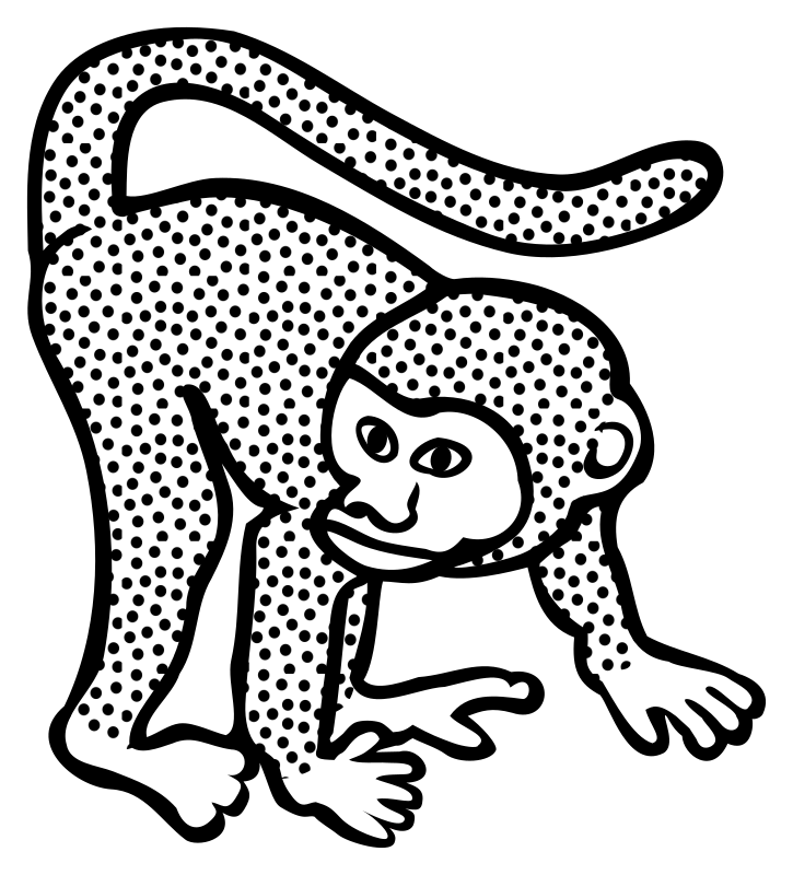 monkey - lineart