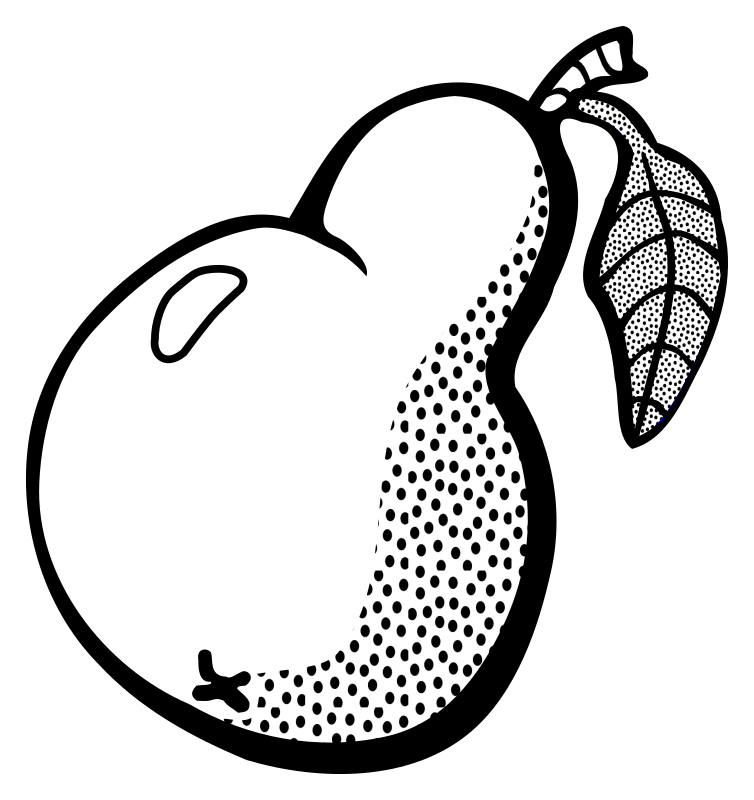 Pear Lineart Openclipart