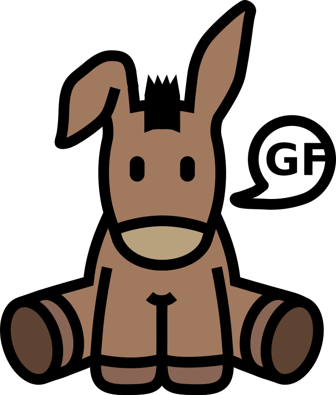 Iconified donkey