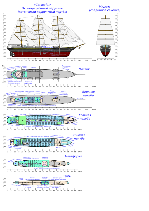 Tall ship "Sunshine" design