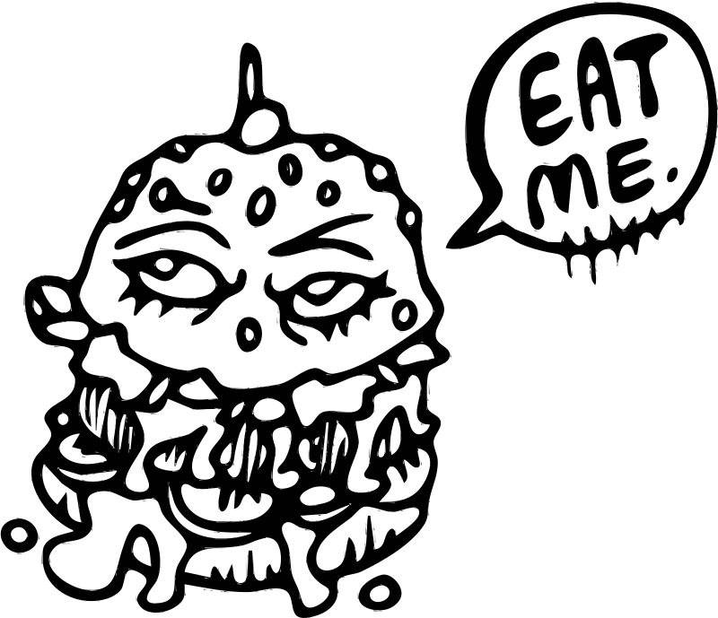 Eat This Burger (black and white)