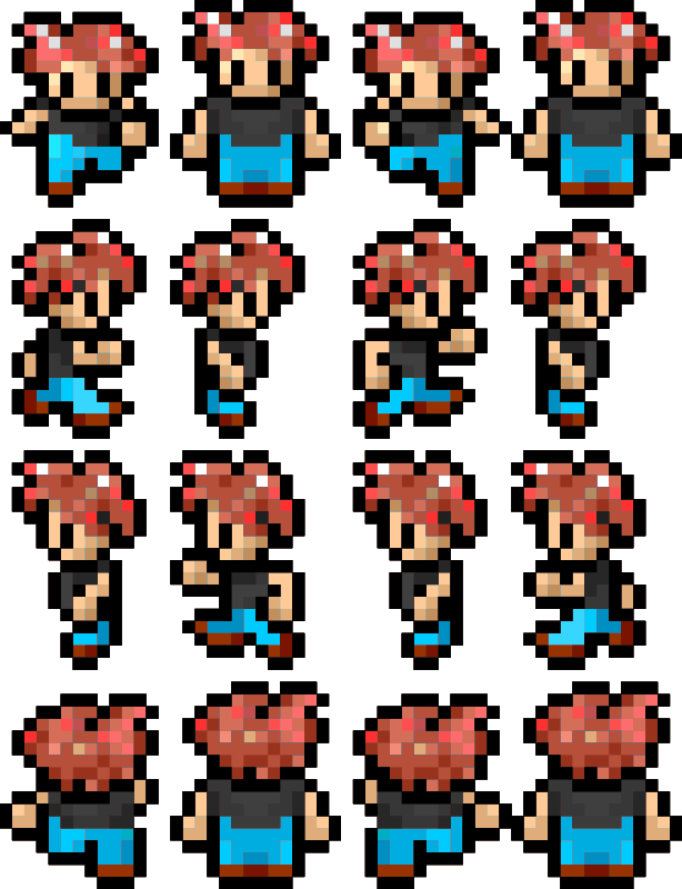 Retro Character Sprite Sheet