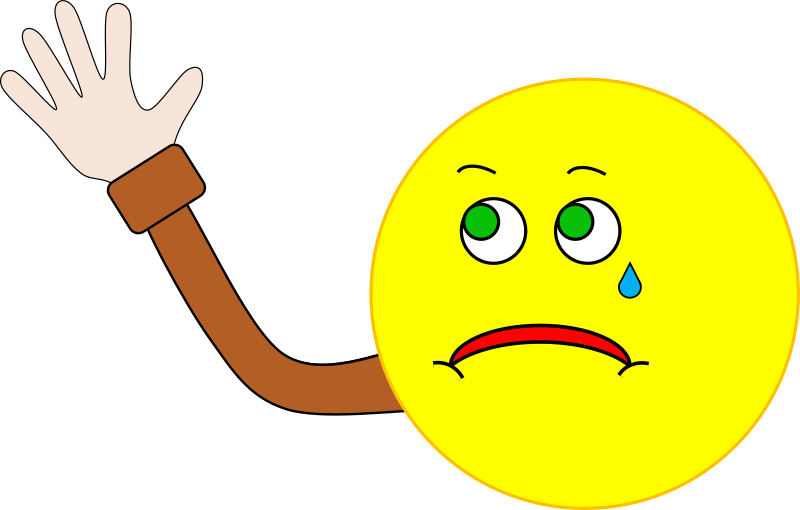 Smiley Waving Goodbye - Openclipart