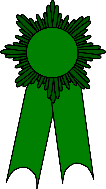 prize ribbon green