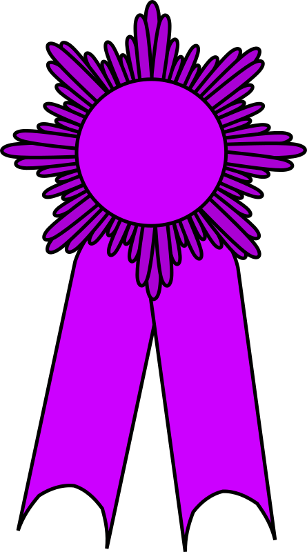 prize ribbon purple