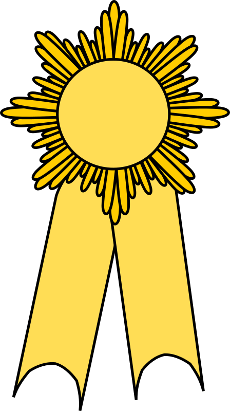 Prize ribbon gold