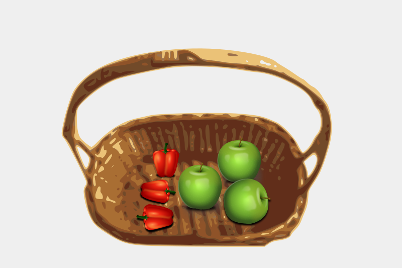 basket with fruit