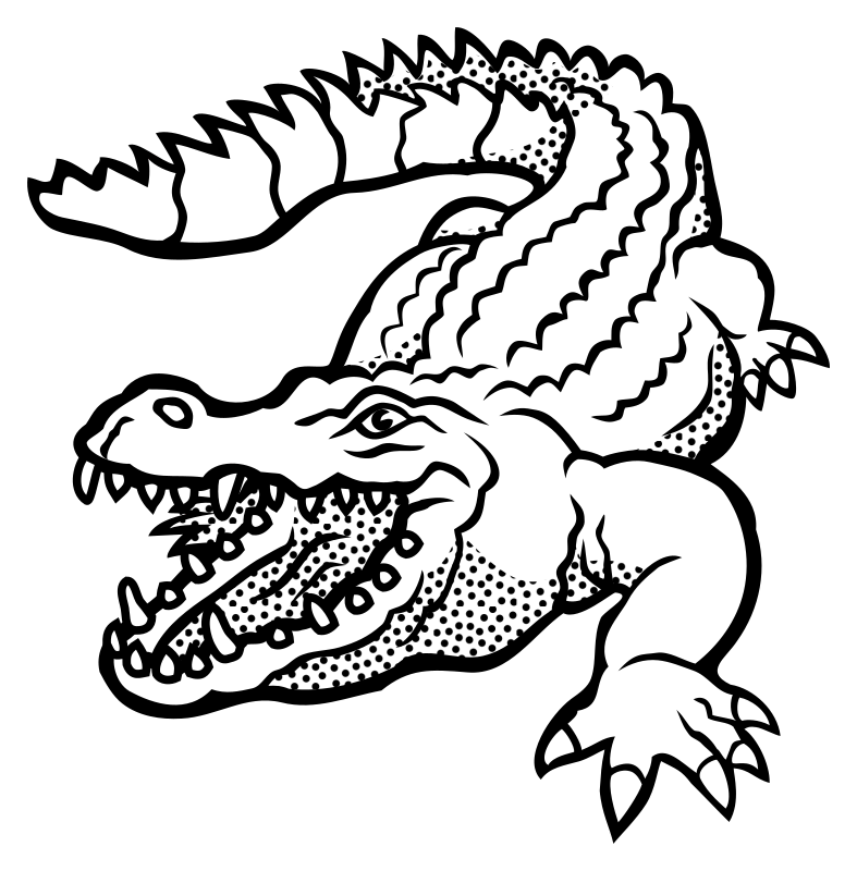 crocodile - lineart