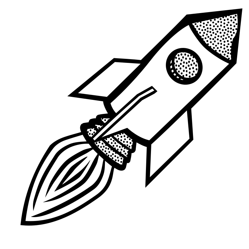 rocket - lineart