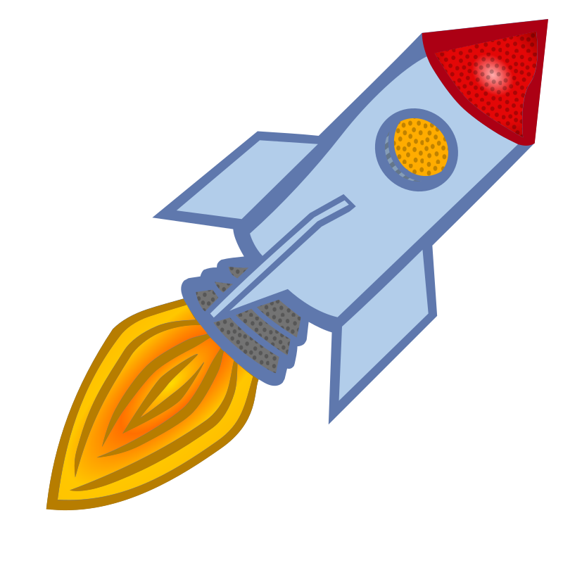 rocket - coloured - Openclipart