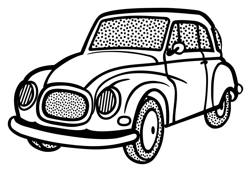 car - lineart - Openclipart