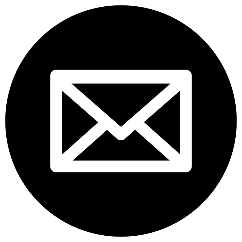 Mail Icon - White on Black