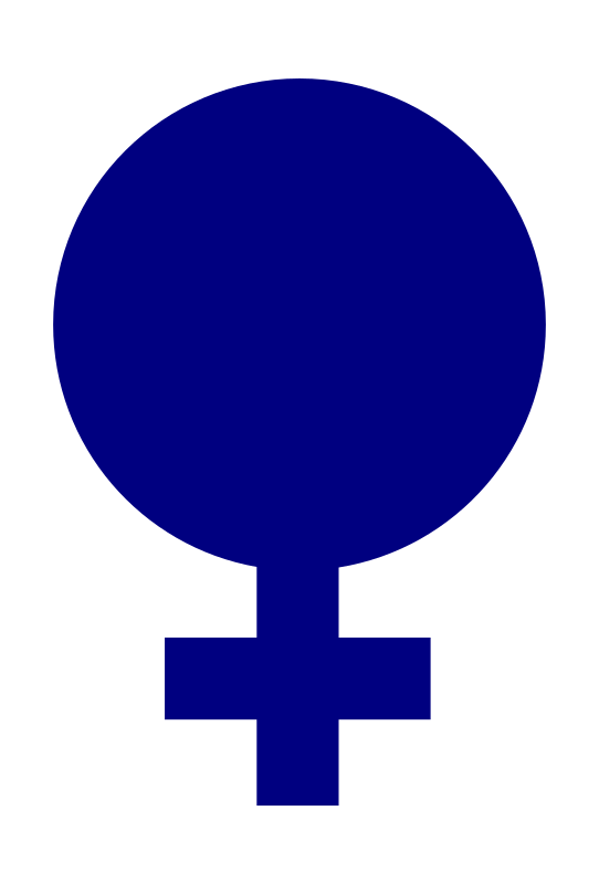 female gender symbol filled