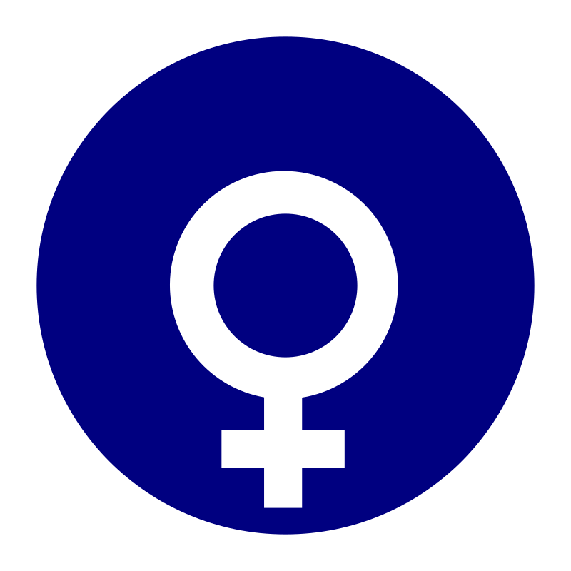 female gender symbol in a circle