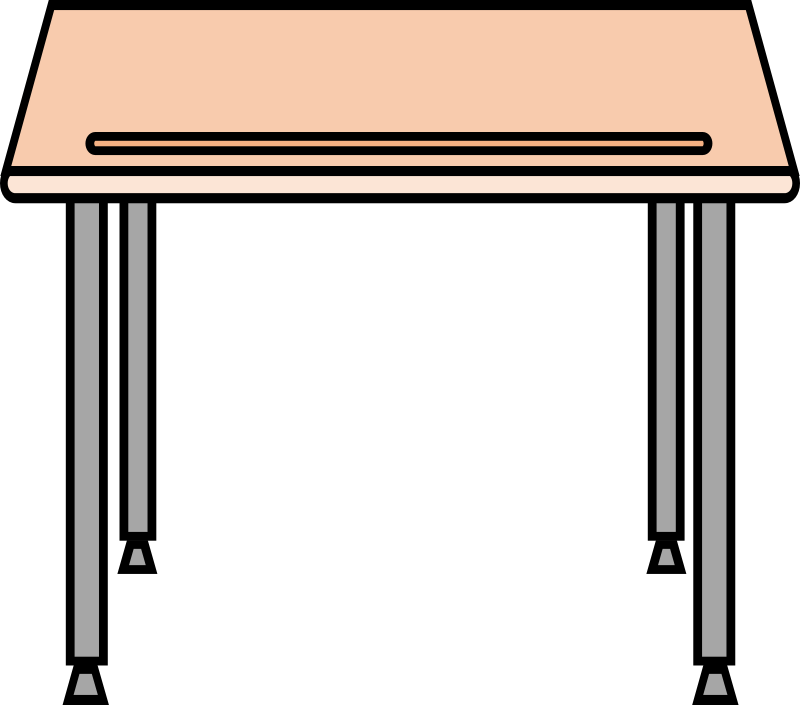 Empty student's desk - Openclipart