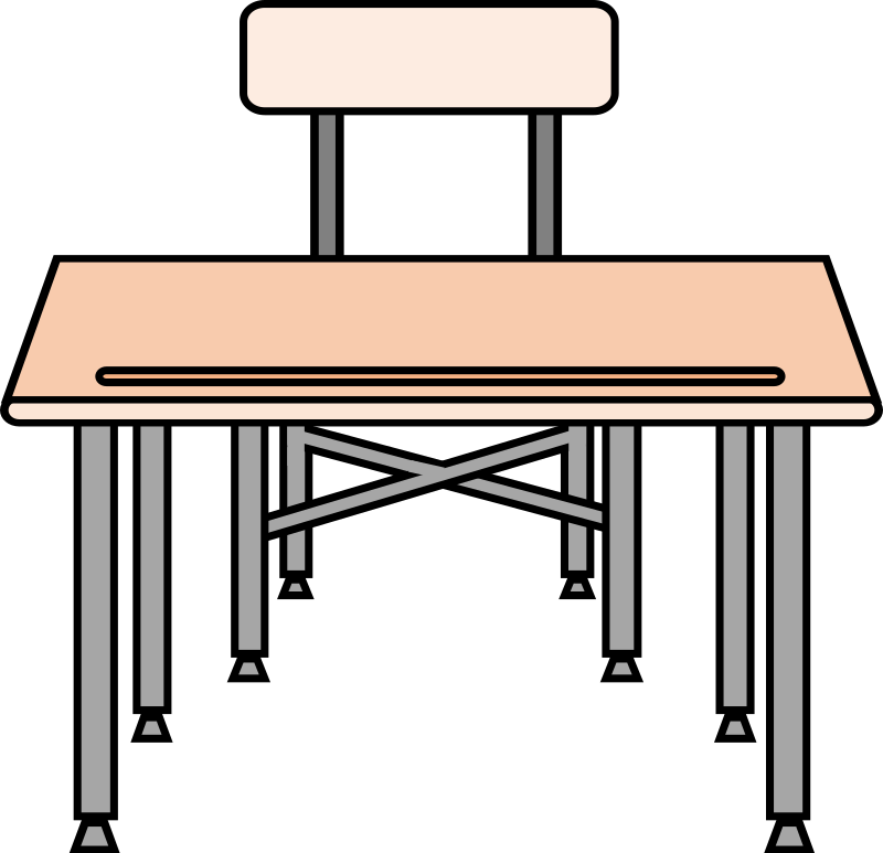 Empty student's desk - Openclipart