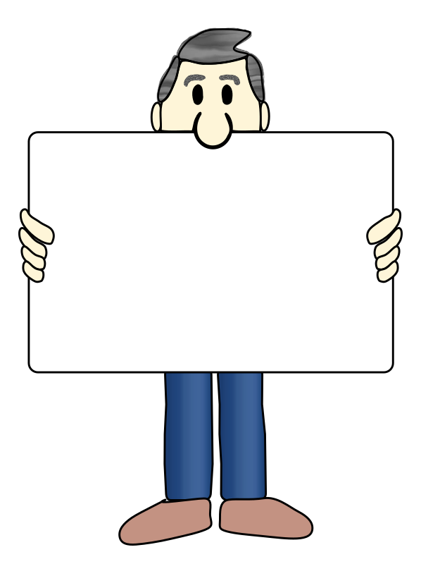 Man And Sign Openclipart