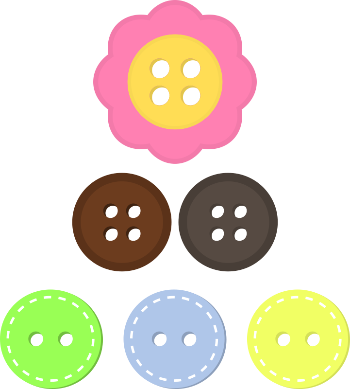 Assorted Buttons - Openclipart